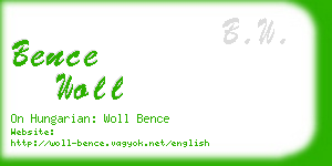 bence woll business card